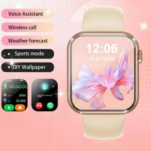 1pc Silicone Strap Smart Watch With Calling Function, Pedometer, Calorie Burning, Distance Tracker, Multiple Sports Modes, Alarm, Notification Reminder, 2.01" Full Touch Screen, Compatible With Android & IOS