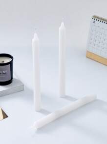 4pcs 10-Inch Smokeless And Odorless Candles Long Air Purification Candles Home Birthday Candles White Candlestick Candles Banquet Party Romantic Wedding Venue Decoration Props