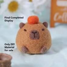 DIY Wool Felt Material Pack Animal Series (Notice: Not Final Product, Need You To DIY!!!). Material Pack Includes: Wool, Felt Operating Foam (Felt Needles Insert In The Foam), Key String And Pin Needle.