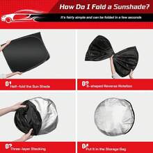Foldable Windshield Sun Shade, Front Window Sunshade, Blocks UV Rays To Keep Your Car Cool, Universal Thick Sunscreen Board For Car Interior Shading And Cooling