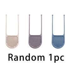 1pc Bendable Sink Edge Sponge Drain Rack, Storage Rack, Tie-On Basket Hanging Rack - Multicolor - View 7