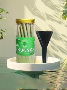 Green Canned Pre-Rolled Cone + Funnel Ultra-Thin Slow-Burning Pointed Tip Rolling Paper Portable Cone-Shaped Rolling Paper Valentine's Day Gift Party Gift Gift For Friends Outdoor Supplies, Pre-Rolled Filter Tip Paper Accessories Easy To Carry
