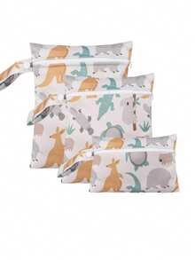 Elinfant 3 peças de bolsas de armazenamento portáteis à prova d'água, bolsas de natação com separação para seco e molhado, bolsas de armazenamento de praia anti-areia e poeira, presentes de Halloween, Ação de Graças, batismo de bebê, presentes de decoração para casa - Multicolorido - Ver 12