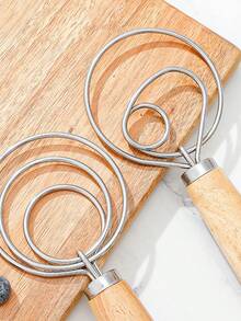 Custom Danish Dough Whisk, Personalized Wooden Dough Whisk, Engraved Name Sourdough Whisk, Original Danish Dough Hook, Bread Making, BakerGift - Multicolor - View 3