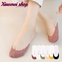 6双装女士隐形无缝隐形袜，防滑透气丝滑船袜，适合高跟鞋和拖鞋，夏季