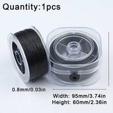 1pc Premium Elastic Beading Cord - Transparent Elastic Line, Suitable For Bracelets, Necklaces, And Crafts, With Portable Storage Box Included - Type - View 14