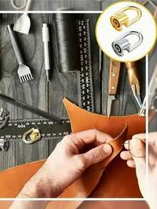 4-Piece Package With Connecting Buckle, Metal Keychain, Luggage Pull Ring Buckle, Bag Modification Accessories, Hardware Accessories, Suitable For Bags And Phone Cases, With Screw Accessories - Easy To Install Buckle And Hook For Handbags, Faux Leather Crafts, And Luggage Straps - Multicolor - View 4