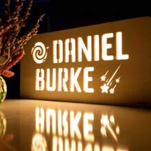1pc Personalized Wooden LED Light, Customized Name And Cute Pattern, USB Powered, The Most Adorable Gift For Him/Her, Suitable For Bedroom, Living Room Decor, Baby Christening, Children's Day, Birthday, Independence Day, Mother's Day, Father's Day, Christmas, Graduation, Customized Gift Back To School