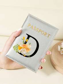 1 件 A-Z 26 个字母时尚字母印花时尚勃艮第护照夹，高品质 PU 皮革护照钱包，带卡槽，可放置信用卡、登机牌和身份证，紧凑型旅行必需品整理器 - 酒紅色 - 查看 132