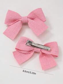 10 piezas Pinzas para el cabello con moño de color caramelo liso para bebés niñas, accesorios lindos de princesa para el cabello para uso diario - Multicolor - Ver 4