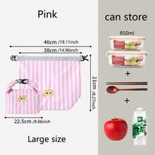 1 szt. Wyściełana izolowana torba na lunch, przenośna, podręczna torba na lunch do biura, szkoły, dojazdów, powrotu do szkoły, torba do noszenia na zewnątrz - Wielokolorowe - Zobacz 10