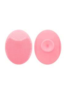 2-In-1 Silicone Cleansing Brush, Facial Cleansing Exfoliating Brush, Soft-Bristle Washable Face Brush, Dual-Sided Facial Cleansing Tool, With Ultra Fine Soft Pore Deep Cleansing Silicone Double Side Face Wash Scrub Brush, For Massaging, Makeup Removal, Skincare