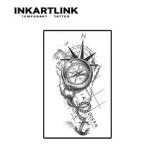 INKARTLINK INKARTLINK revolutionäre Technologie temporäre Tattoos - Taschenuhr Zeiger, Kräuter-Fruchtsaft Tattoos, Zauber Tattoos, 15-Tage Tattoos, semi-permanente Tattoos, realistische Fake Tattoos, haltbar für 1-2 Wochen