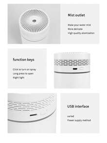 USB Electric Humidifier, Aroma Diffuser, Essential Oil Purifier, Aroma Atomizer With Light, Suitable For Cars, Homes, Bedrooms, Small Desktop Humidifier For Home Use, Replenishes Moisture, Sprays Humidification, USB Portable Car Night Light Aroma Diffuser, Small Air Humidifier With LED Light Aroma Diffuser.