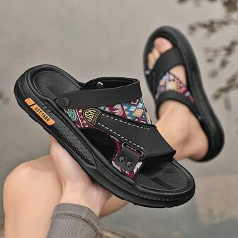 Lightweight Non-Slip Sandals, Casual Outdoor Hiking Sports Flat Sandals, Breathable Fabric Summer Beach Slippers Suitable For Casual, Outdoor, Party, Beach, All Season