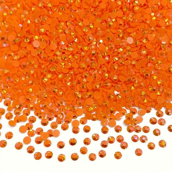 500pcs/1000pcs Resin Jelly Drill Flat Bottom Drill Mini Round Diamond DIY Jewelry Accessories, Suitable For Phone Cases, Shoes, Clothes, Decoration, 2mm/3mm/4mm/5mm/6mm