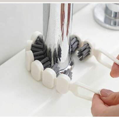 3/2/1 Stück flexible Mehrzweck-Reinigungsbürste mit weichen Borsten - biegsame Mehrzweck-Reinigungsbürste, flexible Bürste für schwer zugängliche Stellen, Bürste mit harten Borsten für Ritzen, ideal für Küche und Bad, gut geeignet für Armaturen und Wandecken, nicht elektrisch, Material PP, Reinigungswerkzeuge für Bad und Haushalt, nicht elektrische Reinigungsbürste