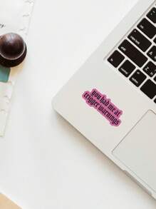 1/3pcs "You Had Me At Trigger Warnings" Humorous Stickers, Suitable For Laptop, Water Bottle, Journal, Guitars, Helmets, Office Supplies, School, Skateboards, Luggage, Water Bottle, And Other Other Fun Mental Health Decal
