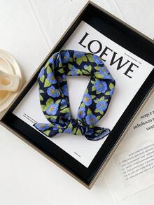 1pc Women New Arrival All Bohemian Small Square Scarf/Headscarf, Floral Print, Versatile, Spring/Summer For Dress - QM58027 - View 16