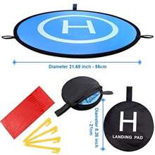 Waterproof Universal Landing Pad For Drones, Quick-Fold Double-Sided Quadcopter Landing Mat For RC Drones Helicopters, Compatible With DJI Spark Mavic Pro Phantom 2/3/4 Pro Inspire 2/1 3DR Solo