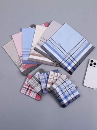 Men's Handkerchiefs 3/6 Packs Soft Handkerchiefs For Men Premium Assorted Men Pocket Square Gents Hankies, Gifts For Men