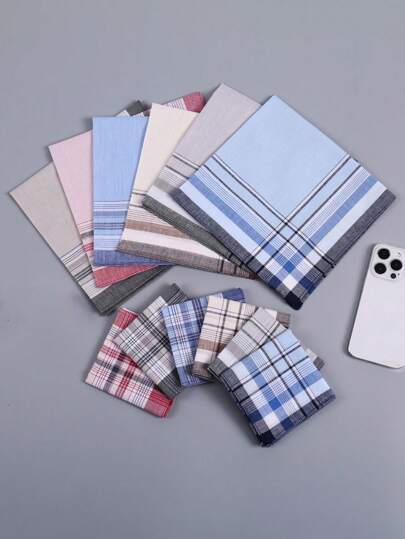 Men's Handkerchiefs 3/6 Packs Soft Handkerchiefs For Men Premium Assorted Men Pocket Square Gents Hankies, Gifts For Men