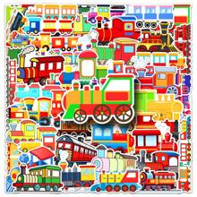 50pcs Cartoon Train Doodle Stickers For Scrapbooking, Drawing Board, Phone Case, Decorative Stickers Room Decor Wall Decor Wall Sticker