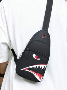 Nuova borsa a tracolla sportiva di moda, con motivo cartoni animati, borsa a tracolla multifunzionale per il petto