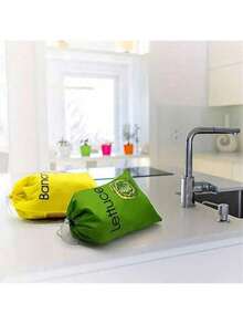 1 كيس تخزين طعام قابل لإعادة الاستخدام - مثالي لحفظ الفواكه والخضروات - خفيف الوزن وقابل للغسيل - رائع لتخزين المطبخ