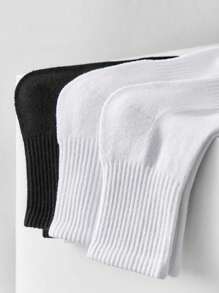5/10 Pairs Of Women's Crew Socks, Professional Sports Mid-Calf Socks, Sports Socks, White Socks, Black Socks, Plain Socks, Socks For Running, Socks For Couples, Summer Socks