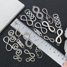20pcs Infinity Symbol Connectors Charms Alloy Heart Infinity Love Connector Charms 10 Styles Style Pendants For DIY Bracelet Necklace Jewelry Making Supplies