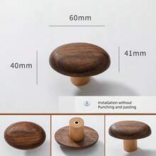 Nordic Pebble Shaped Wall Mounted Coat Hook Natural Wood Clothes Hanger Decorative Key Hat Scarf Handbag Storage Hanger Bathroom Rack - Many - View 11