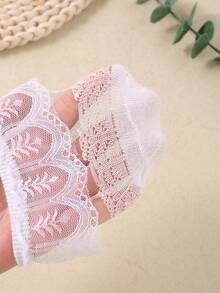 1 Cặp Vớ Ngắn Mùa Hè Mỏng Thoáng Khí Viền Ren Pha Lê Cho Trẻ Mới Biết Đi, Thích Hợp Cho Giỏ Hoa Cưới Của Bé Gái - trắng - Xem 6