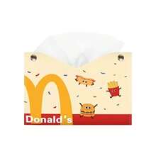 Caja de servilletas con diseño de hamburguesa y papas fritas, caja de pañuelos con diseño de dibujos animados, soporte de papel higiénico creativo y simple para el hogar, decoración de la sala de estar - Multicolor - Ver 7