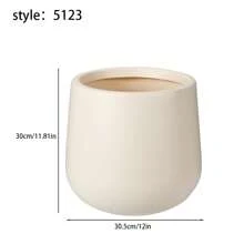 1 pieza Maceta de cerámica extra grande, Maceta de plástico con bola de piedra artificial, Maceta de pie para planta artificial, Maceta redonda de plástico de doble capa de gran diámetro, Maceta para suculentas con bandeja, Maceta para árbol, Bola redonda grande para decoración del hogar, Maceta para planta artificial verde para hotel