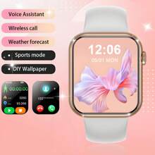 1pc Silicone Strap Smart Watch With Calling Function, Pedometer, Calorie Burning, Distance Tracker, Multiple Sports Modes, Alarm, Notification Reminder, 2.01" Full Touch Screen, Compatible With Android & IOS
