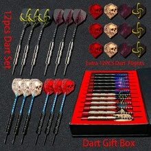 12pcs Professional Steel Tip Darts - Non-Slip Aluminum Alloy Shaft, Precise Grip, Universal Set - Multicolor - View 2