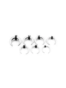 2 Chiếc Khuyên Xỏ Khuyên Tai Sừng Trâu Hình Chữ C Bằng Thép Không Gỉ, Dụng Cụ Mở Rộng Vách Ngăn, Trang Sức Cơ Thể - Vòng mũi - Xem 5