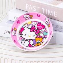 Sanrio (Authorized) Sanrio 1pc Sanrio Cartoon Multi Functional Dining Table Bone Slag Plate Cute Home Plate Round Cake Snack Plate Small Vegetable Plate Canteen Bone Slag Plate, Suitable For Various Scenarios, Very High Beauty Plate, Suitable For Various Festival Gifts And Party Gifts,School Supplies