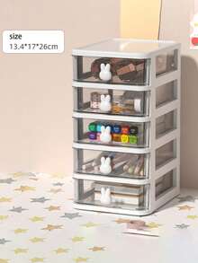 1 Piece Multifunctional Desktop Cosmetic Storage Box With Drawer, Large Capacity Waterproof And Dustproof Plastic Storage Box For Dressing Table, Manicure Tools, Nail Polish And Glue Storage - Multicolor - View 18