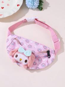 Sanrio 1pc Sanrio Character Cartoon Kids Waist Bag, Cute Preschool Backpack Cross-Body Bag For Boys And Girls