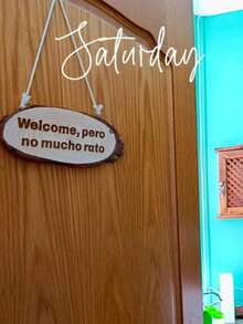 1pc Natural Wooden Door Sign, Customizable For Classroom, Hotel, Restaurant, Home, Supports Various Text Engraving - Khaki - View 9