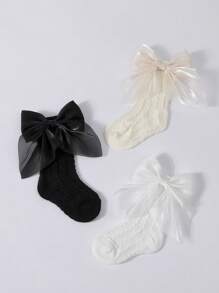 6 Pairs Baby Butterfly Princess Mid-Calf Socks, Infant Floor Socks