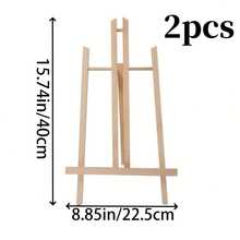 1/2 piezas Caballete de madera mini, soporte de trípode plegable portátil para principiantes, estante de exhibición de escritorio para el hogar, marco de pintura artística de sobremesa, exhibición portátil, se puede usar como soporte para iPad, soporte de exhibición de arte