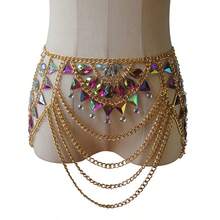 New Sexy Fashion Acrylic Jewelry Sets, Crystal Pendant Necklaces, Waist Chain, Body Chains - Multicolor - View 6