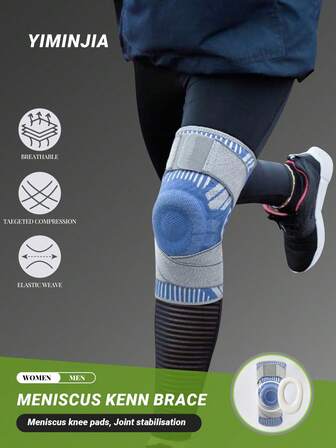 2 件可调节护膝带绑带，均码透气尼龙压缩套，用于跑步、健身、举重时关节支撑和稳定性健身房配件膝盖支撑运动护膝健身房护膝