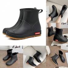 Wellington Rain Boots Waterproof Ankle Wellies Men Women Outdoor Shoes Size 5-9 - UK 7/EU 41 - View 2