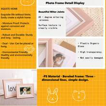 Minimalist Pink Photo Frame, Girly & Fresh Decor, 6-Inch, 7-Inch, 8-Inch, Suitable For Living Room, Bedroom, Baby Shower Gift - Pink - View 3