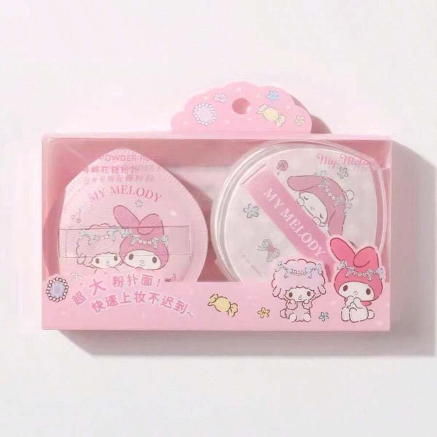 Miniso 三丽鸥 Hello Kitty 可爱卡通超大糖果气垫粉底套装（2 个装+收纳盒），柔软亲肤，完美遮瑕，适合日常妆容和旅行（1 个装） - 彩色 - 查看 1