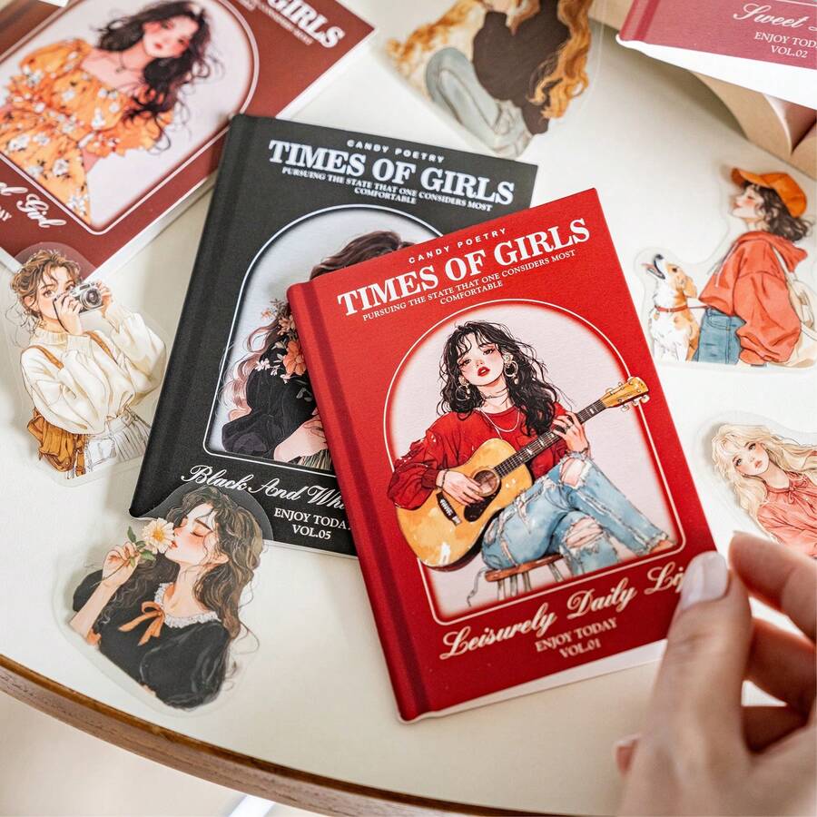 1 包 30 张欧洲复古女孩贴纸个性手机壳美学剪贴簿装饰笔记本艺术素描本创意手账 DIY 拼贴卡片材料办公和学校用品、学校用品、返校 - 一包 - 查看 1